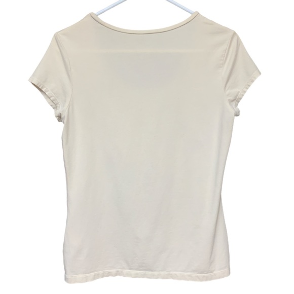 Tommy Hilfiger Top Sequin Polka Dot Short Sleeve Round Neck - Picture 3 of 5